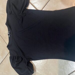 Missguided Black Ribbed Knit Top